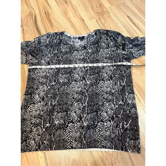 Talbots wool Sweater pullover snake print sz 1X - Picture 5 of 6
